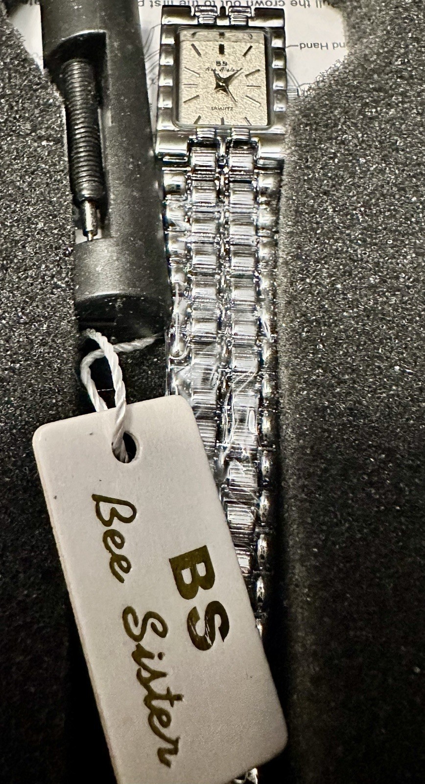Bee Sister Silver Tone Quartz Stainless Steel Bracelet Watch