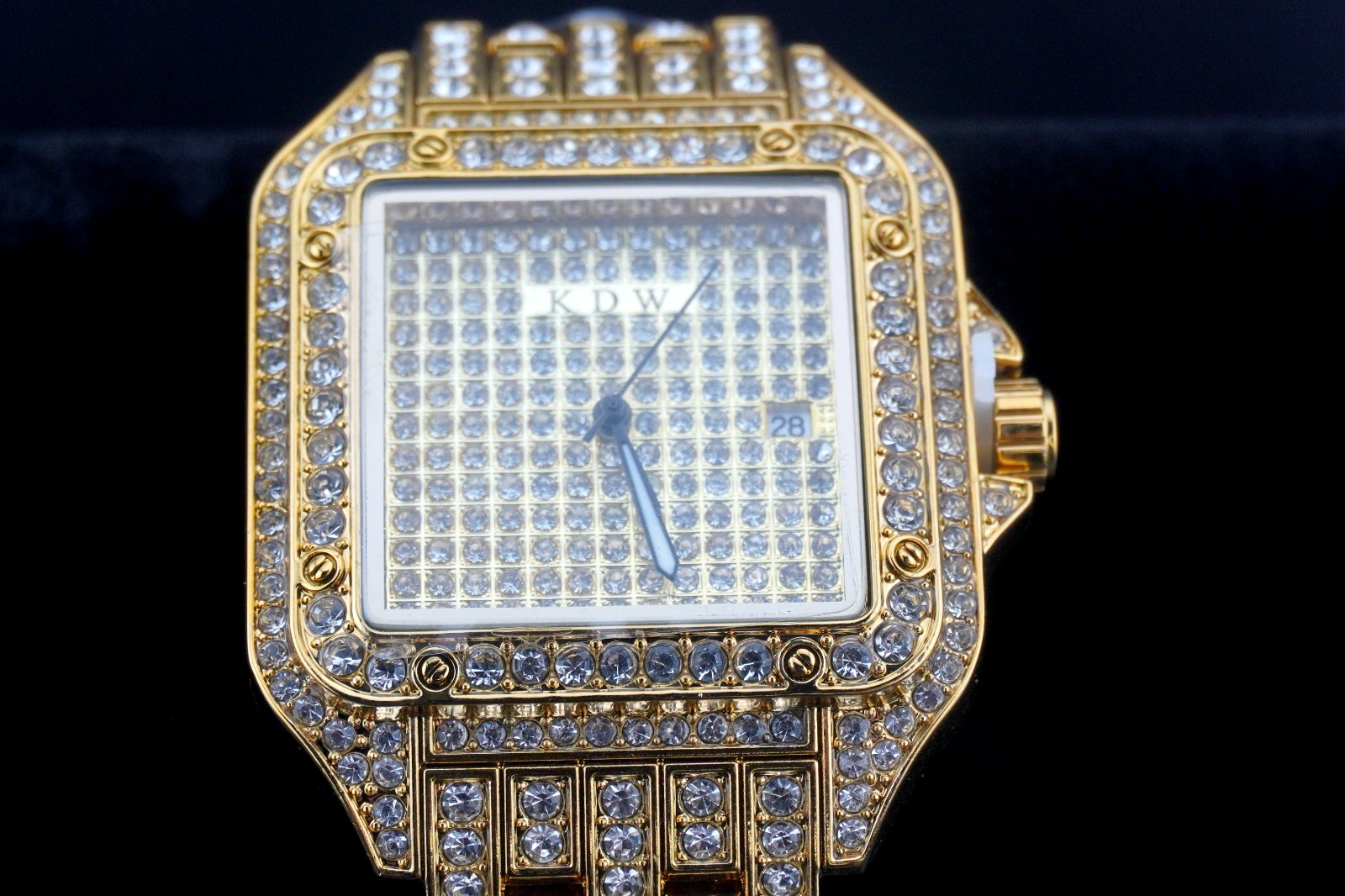Watch – – (NEW) In Box Gold Plated Stainless With CZ Stones – Get Compliments!!