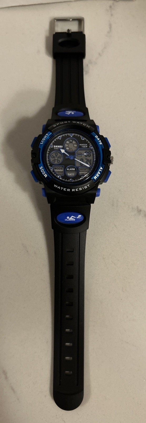 SKMEI Sport Watch Digital Analog Black and Blue Alarm