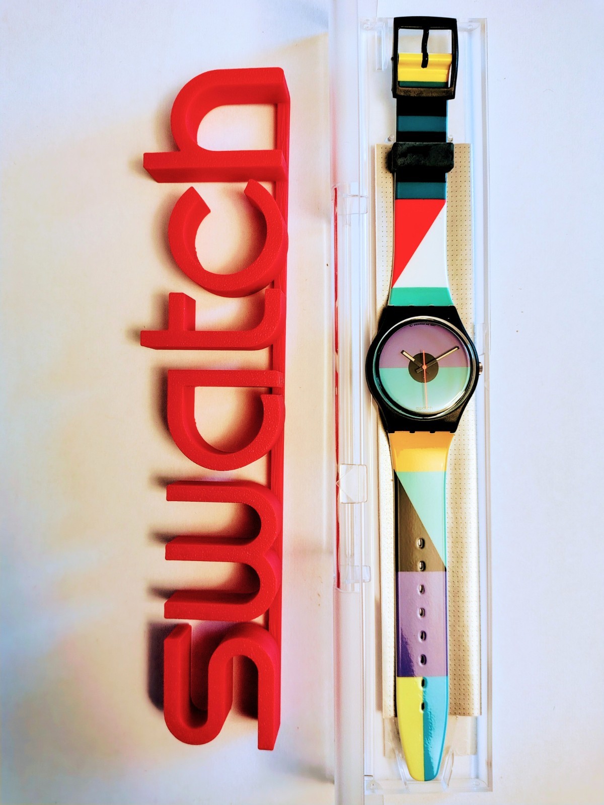 Swatch Gent St. Catherine Point GB121 1988 80s Working Wrist Watch
