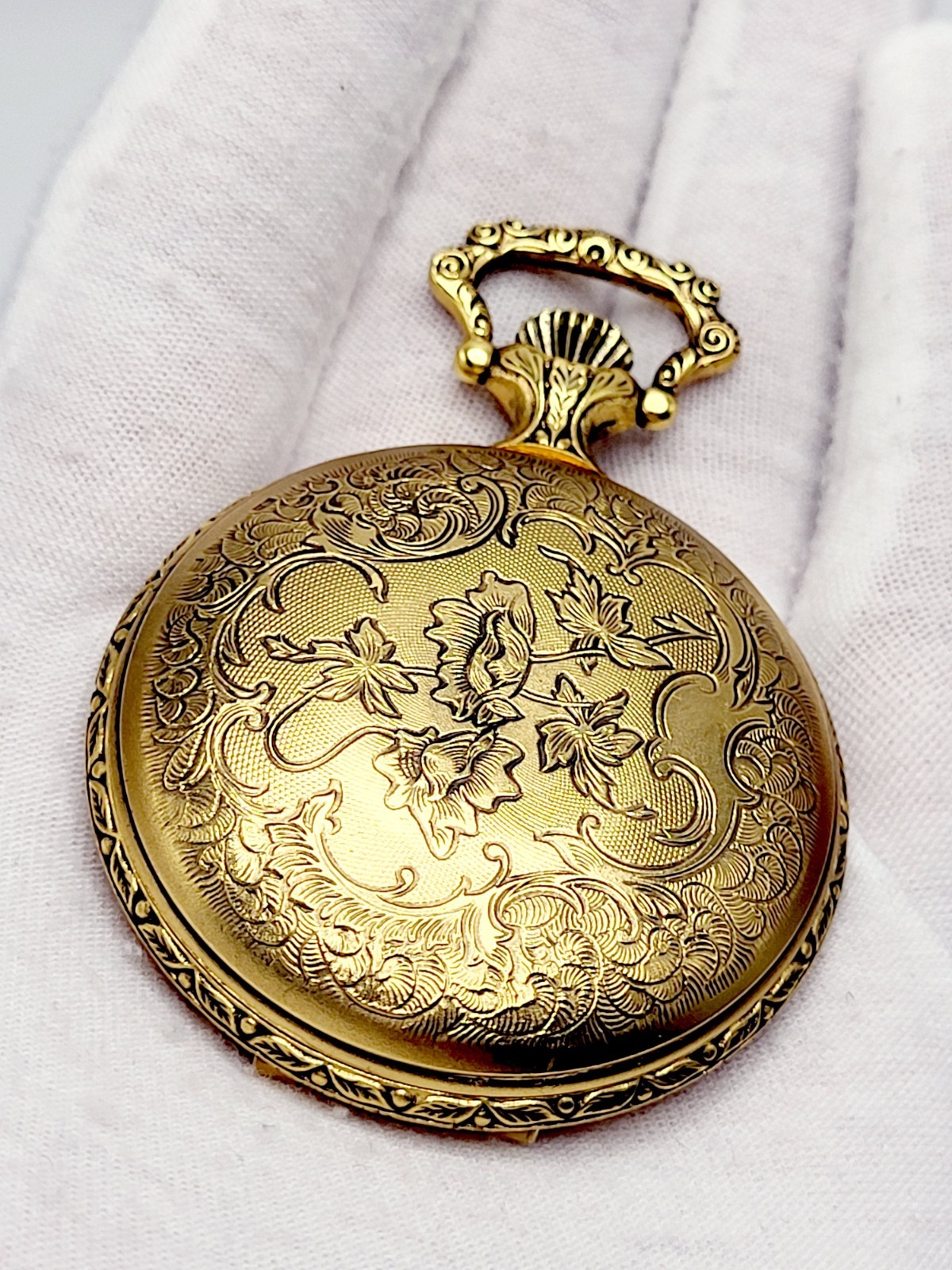 Rare 48mm [MINT] Andre Rivalle Vintage Incabloc Gold Ton Swiss Made Pocket Watch