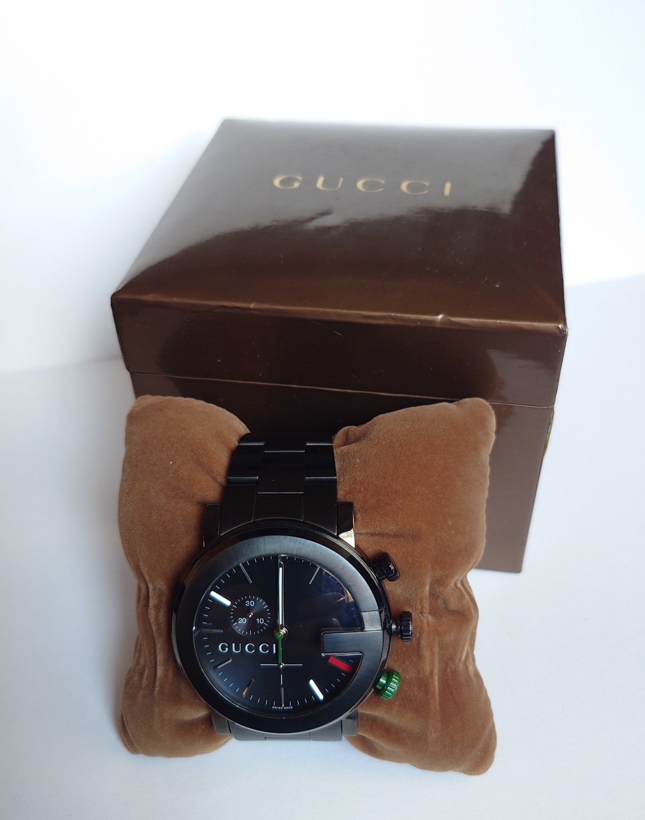 Gucci G‑Chrono YA101331 Unworn Serviced 2026 Full Set Box Links 44mm