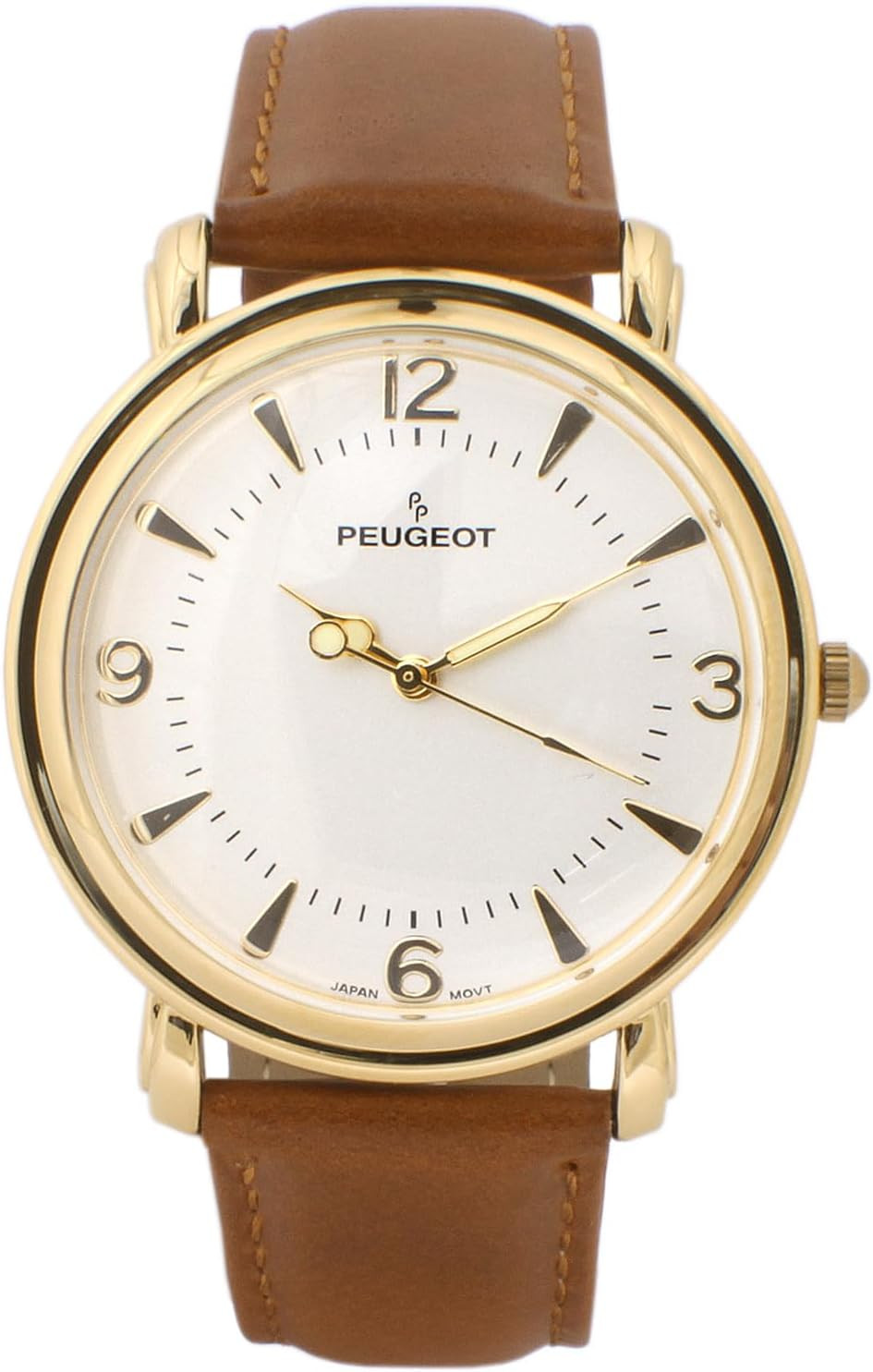 Sleek Slim Metal Dress Watch for Men with Elegant Leather Strap
