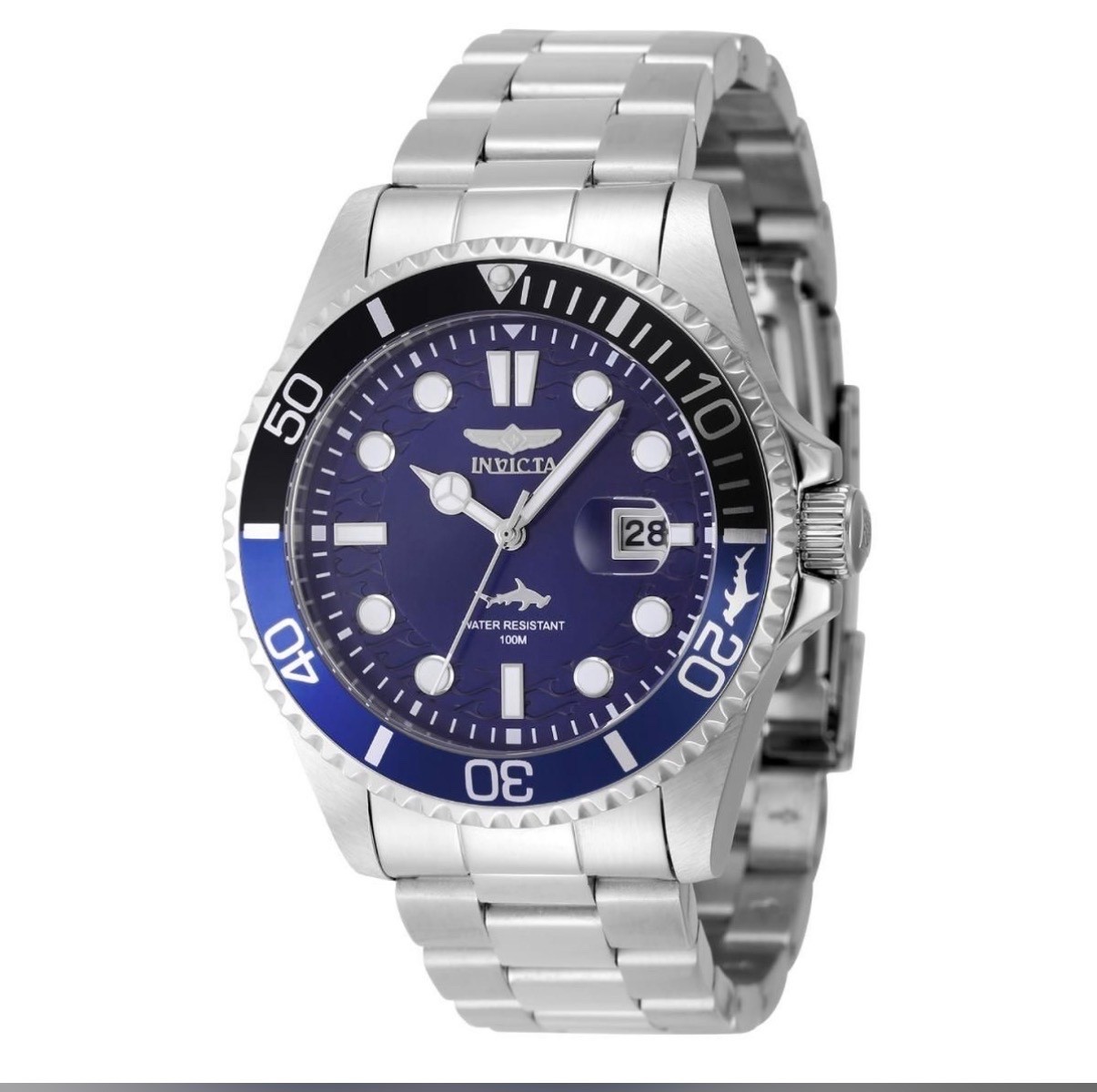 44716 – Invicta Pro Diver Black and Blue Dial 43mm – Men’s