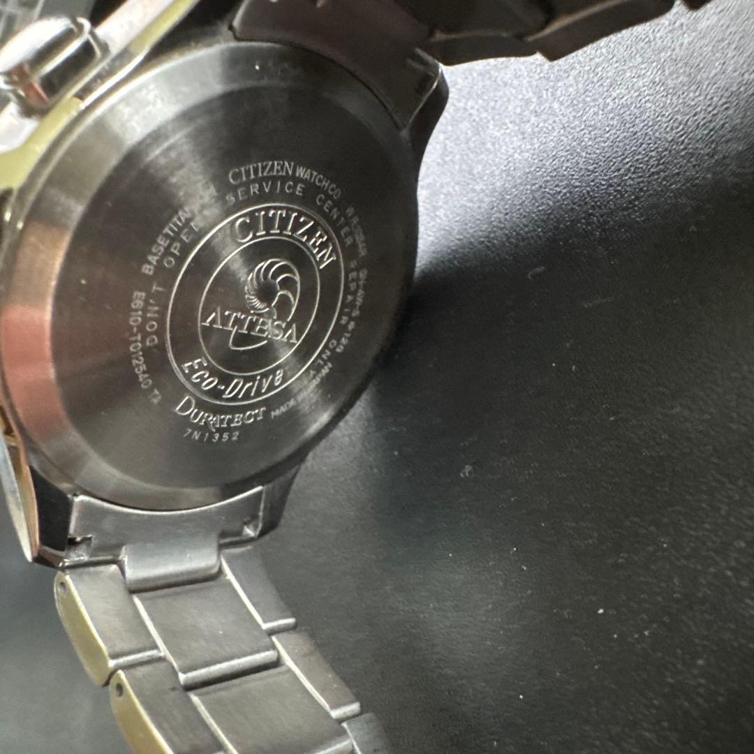 CITIZEN ATTESA Radio-Controlled Watch, Black Titanium