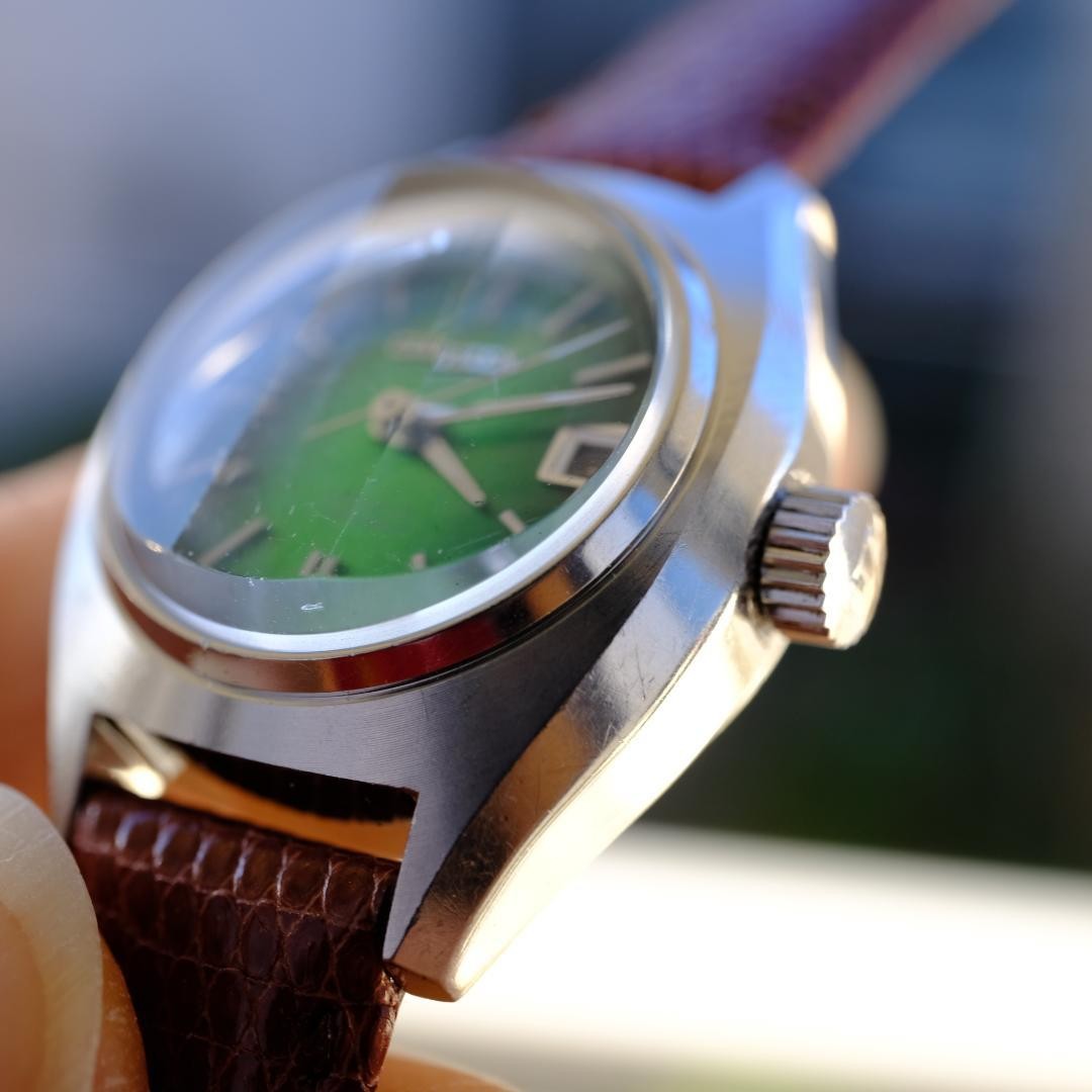 CITIZEN Automatic Winding Green Watch, Model 28600, Working Condition
