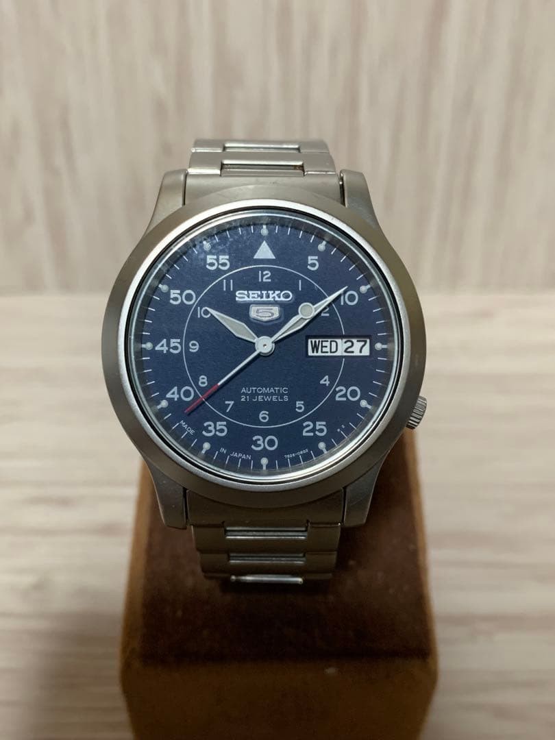 Excellent Condition SEIKO 5 7S26 02J0 Military Transparent Back Automatic