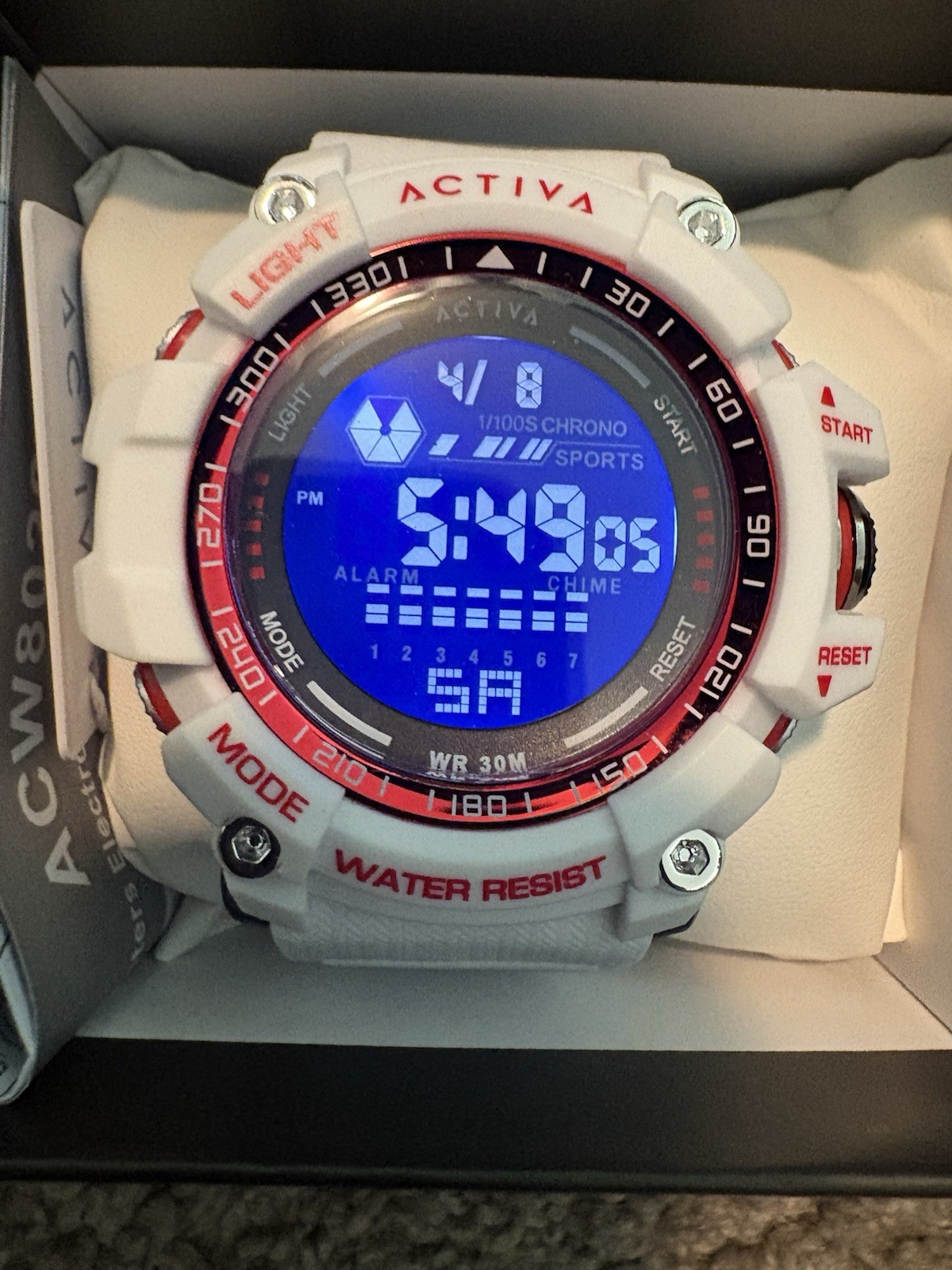 Activa X Invicta Digital Men’s Watch – 56mm, White ACW8020-012