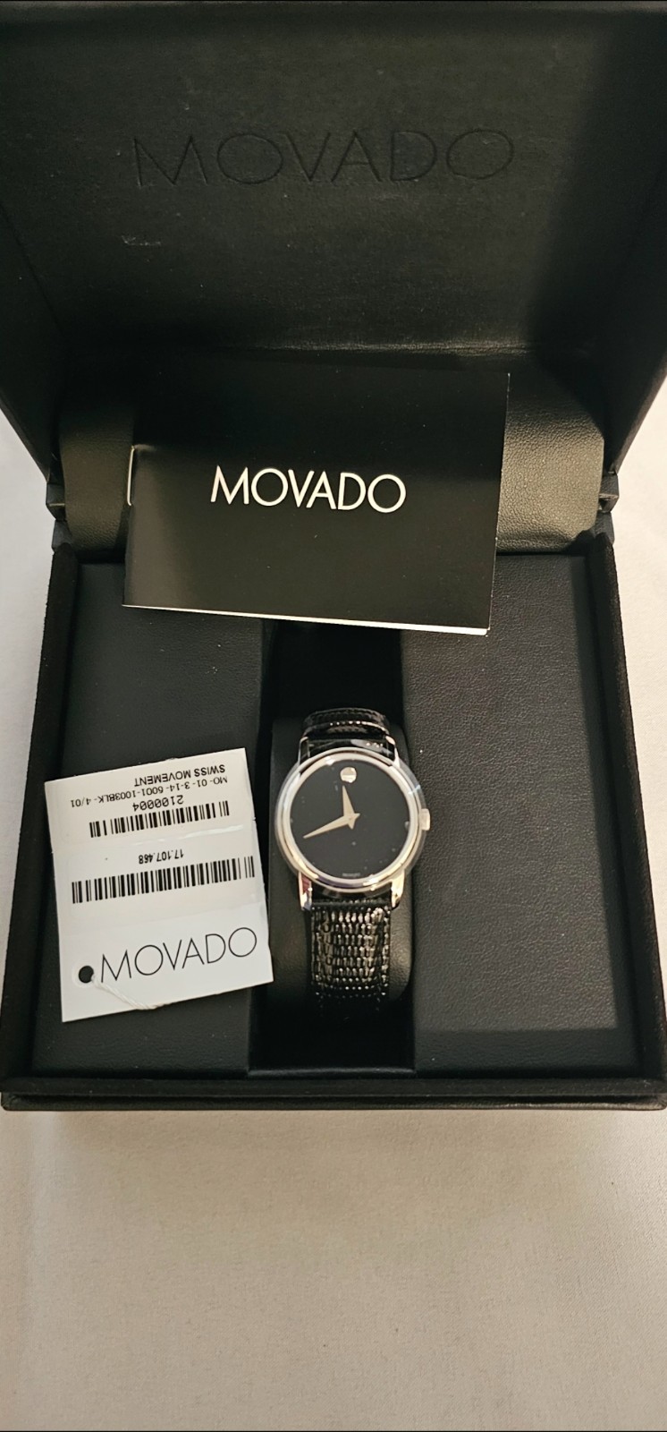 Movado 2100004 Museum Women Wrist Watch – Black