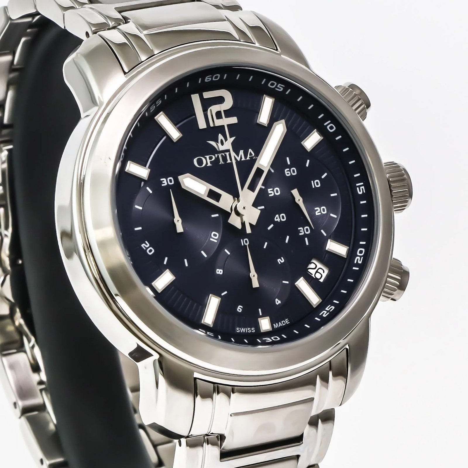 Optima – Swiss Chronograph – OSC399-SS-9 Swiss Quartz Chronograph 45 mm