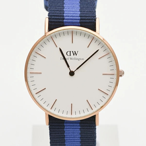 [A1R] Daniel Wellington 0504DW Silver Case Leather Quartz Mens Watch [y2x]