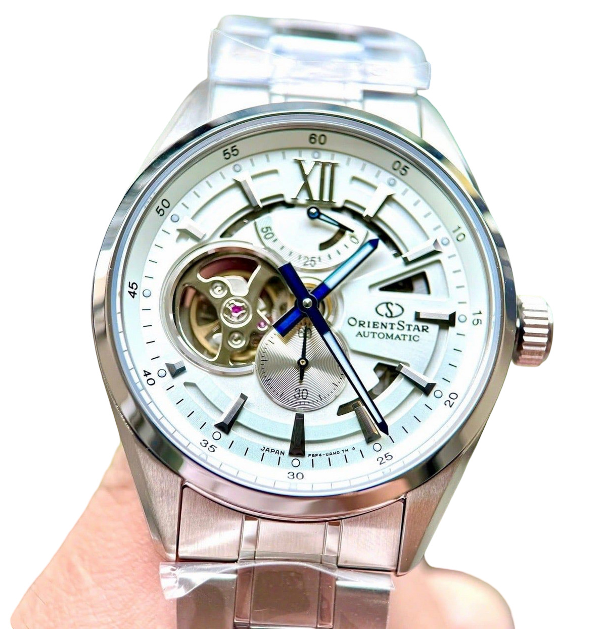 Orient Star Automatic White Dial Men’s Watch Sapphire Power Reserve RK-AV0137S