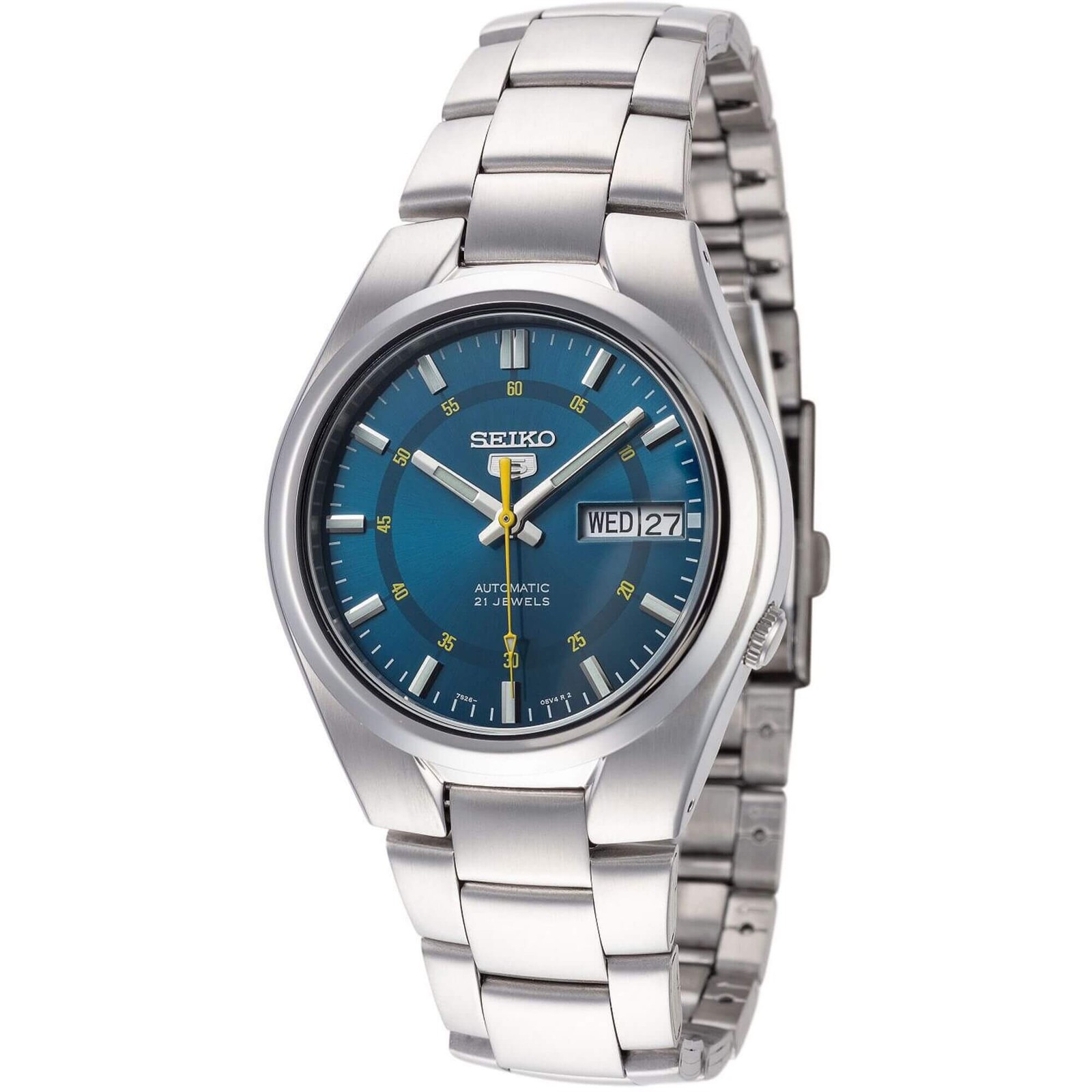 Seiko Men’s Watch Series 5 Automatic Blue Dial Stainless Steel Bracelet SNK615K1
