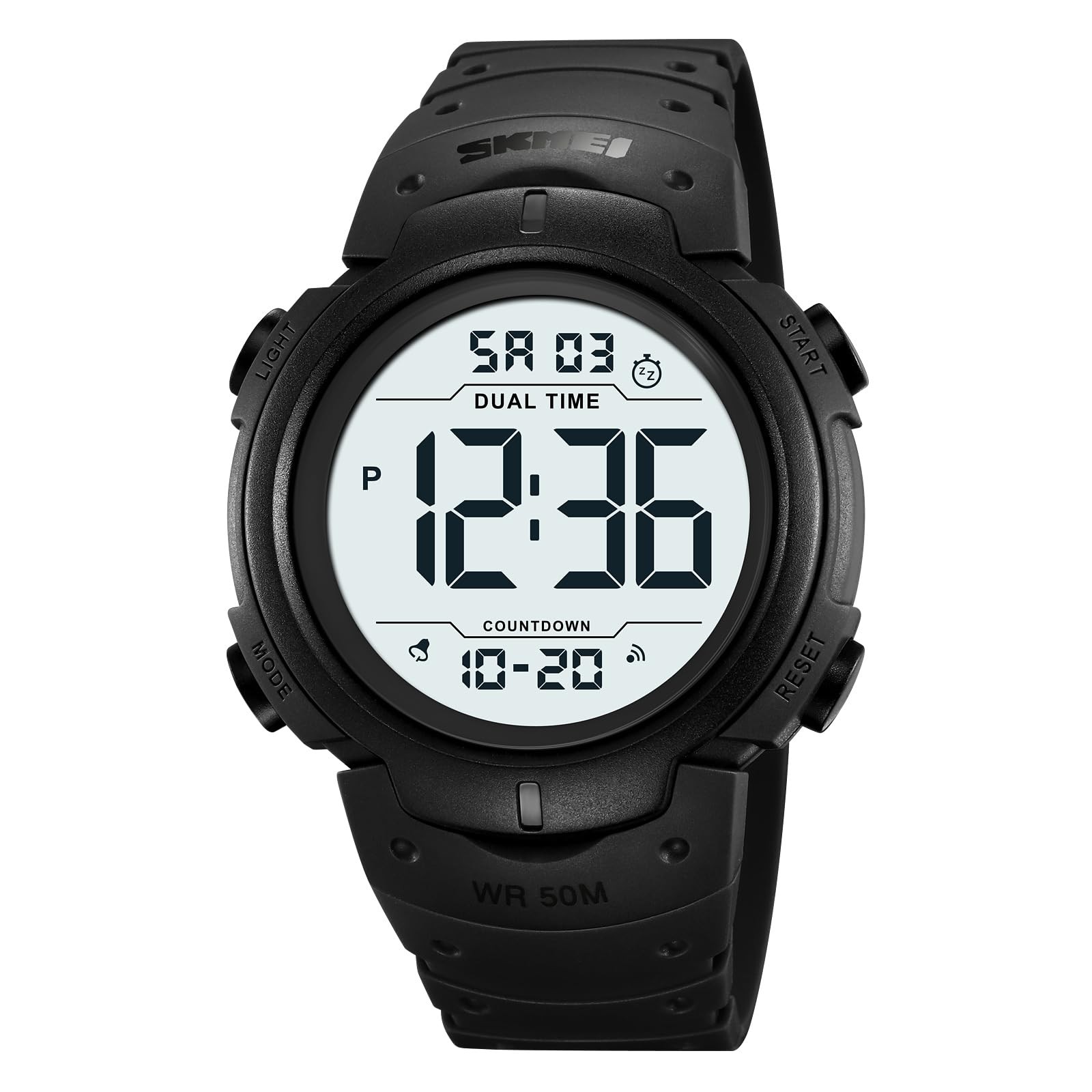 Datirzyx Mens Digital Watch Large Display Easy to Read Time Sports Watches Mu…