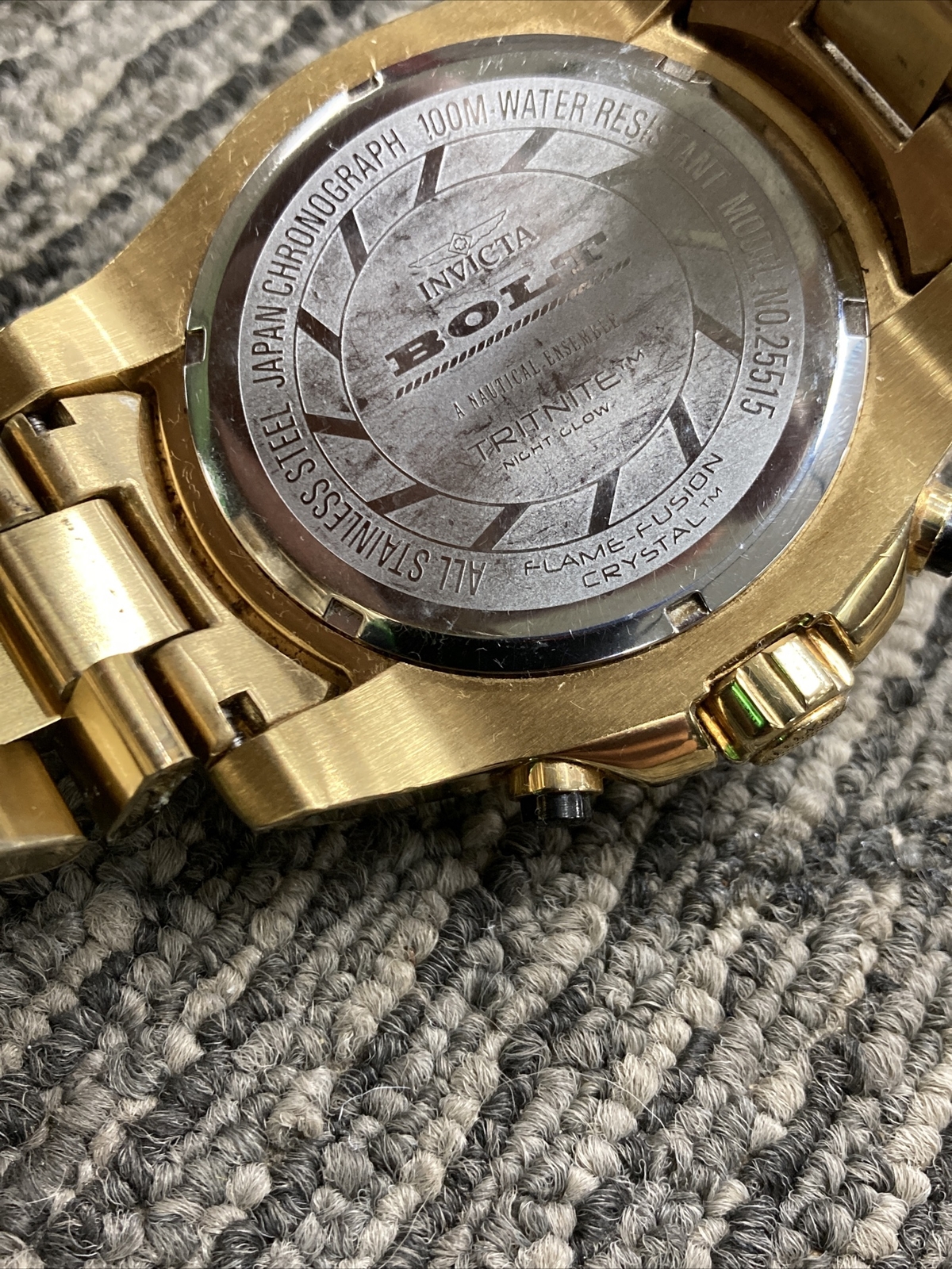 Invicta 25515 Men’s Bolt Quartz Chronograph Gold-Plated Stainless Steel READ
