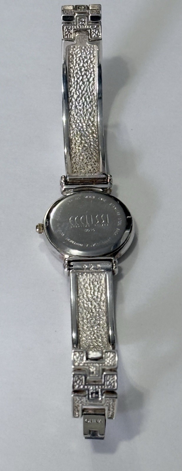Ecclissi Sterling Silver Ladies Bracelet Watch — Two-Tone Band New Battery 6.25″