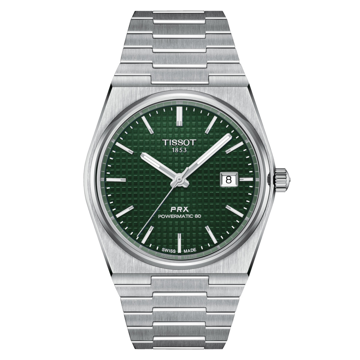 TISSOT PRX POWERMATIC 80 SS 40 MM GREEN DIAL WATCH T137.407.11.091.00
