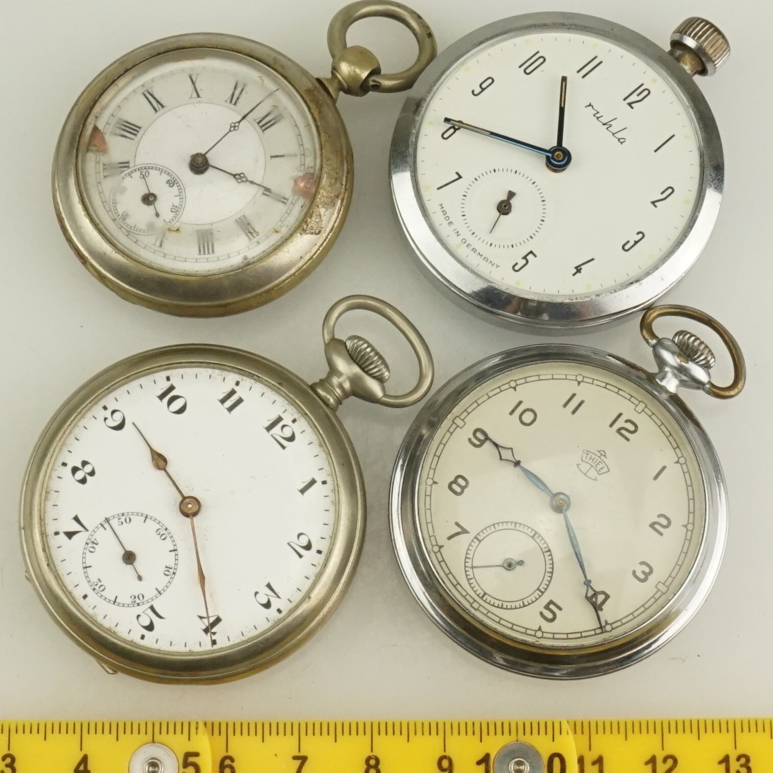 4x Men’s Pocket Watch no fusee duplex no gold wrist no repeater no chronograph