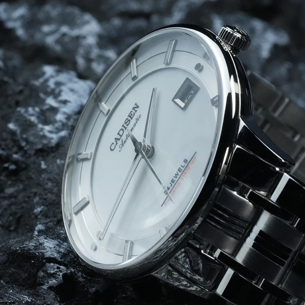CADISEN Ultra-thin Mechanical Wriswatch Japan MIYOTA 9015 Sapphire Crystal