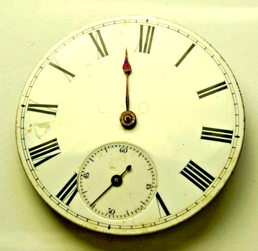 ANTIQUE CLASSIC 12s SIZE CYLINDER KEYWING SWISS MADE POCKET WATCH MOVEMENT.