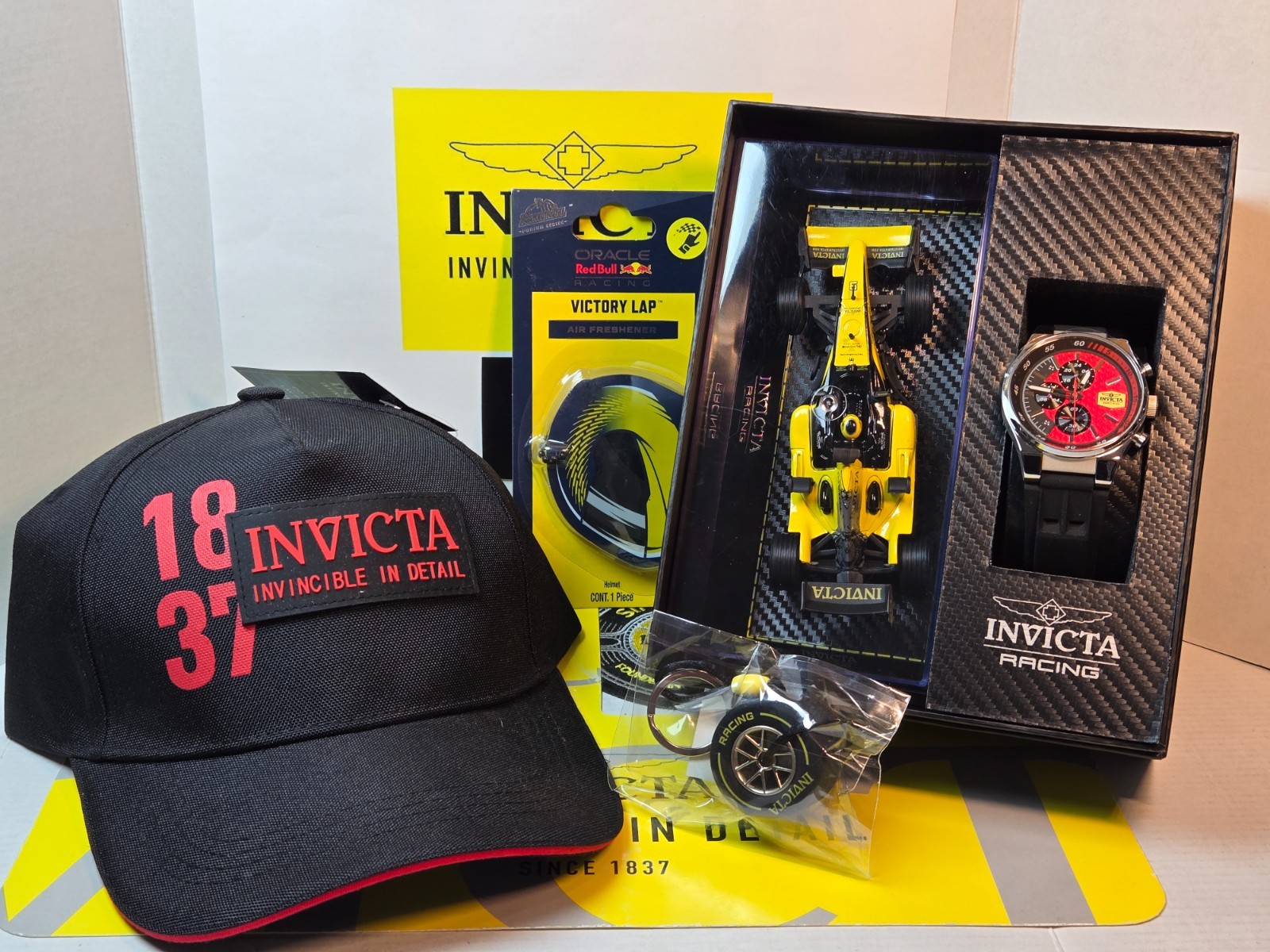 Invicta Special Edition Replica Racing Car w/ Invicta 47739 44mm Watch Bundle!