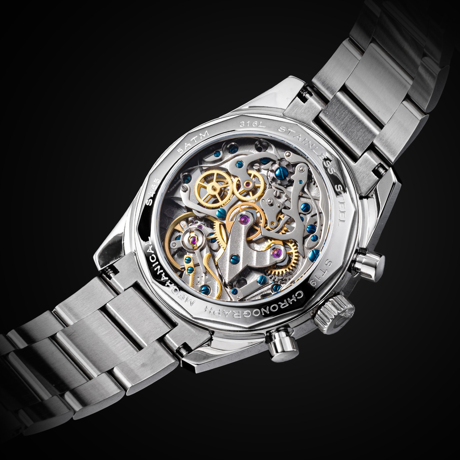 Sugess S465.SK.S SWAN NECK Sapphire Chrono Mechanical Watch SEAGULL 1963