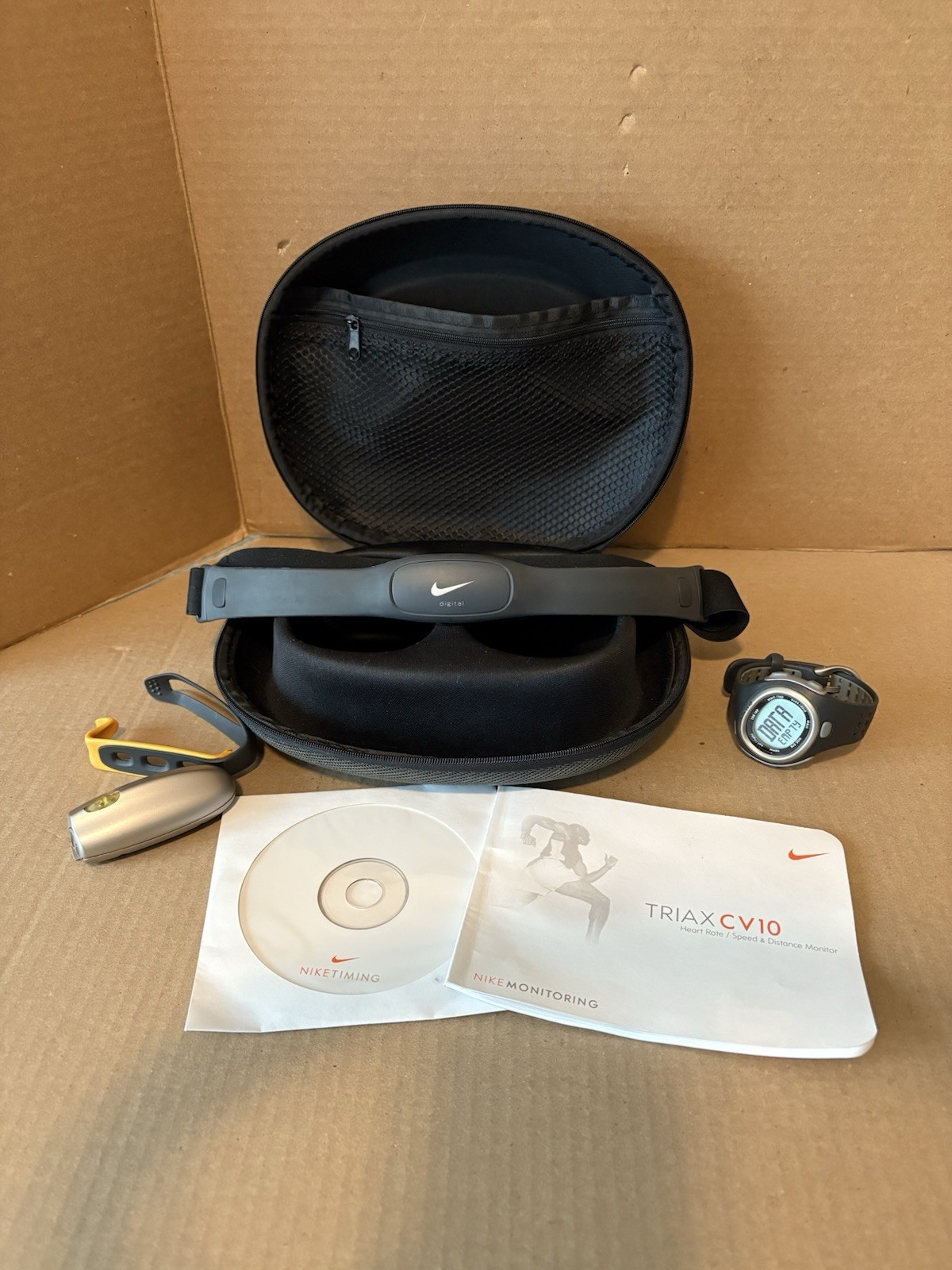 Nike Triax Ultimate CV10 Running Wrist Watch, Speed and Heart Monitor with Case