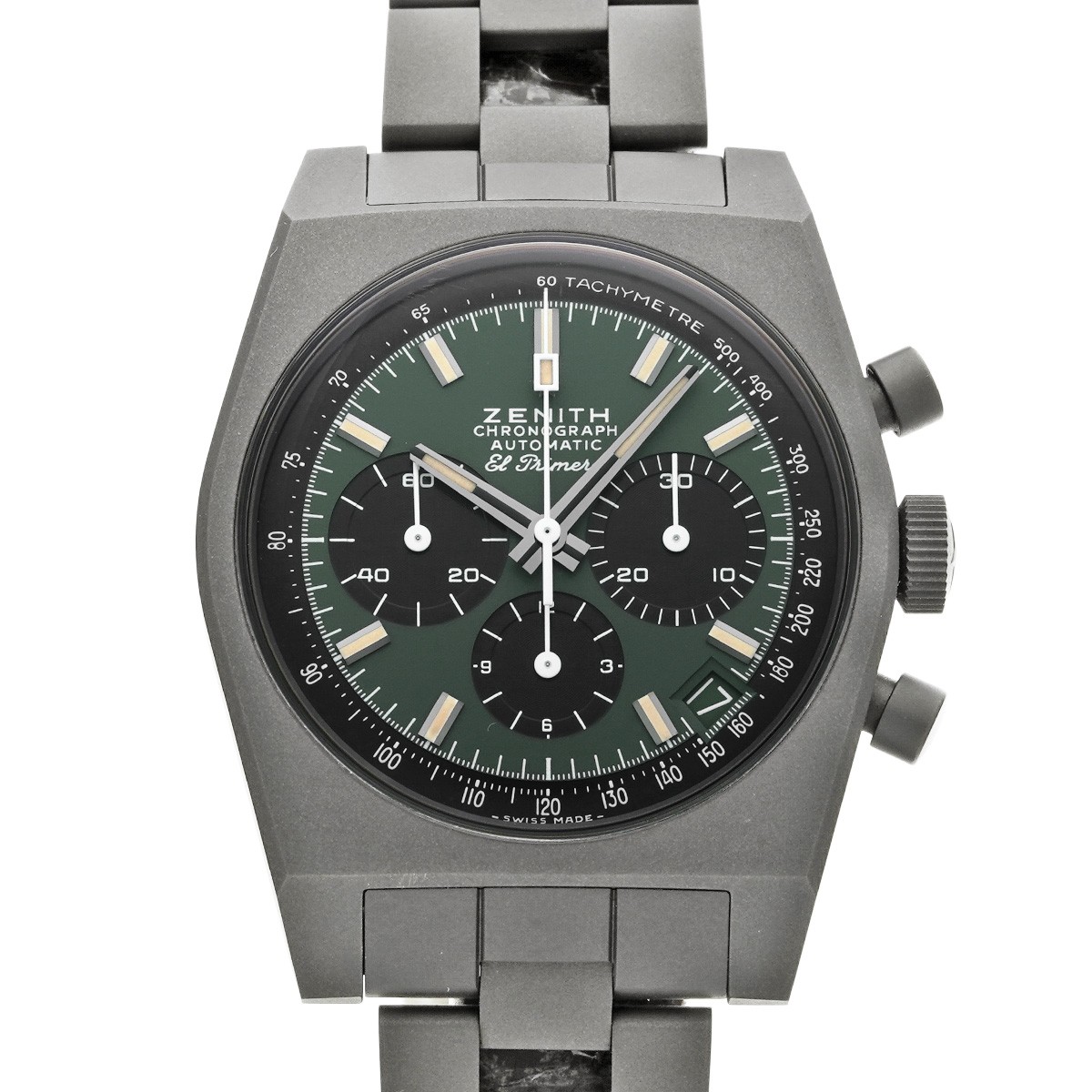 ZENITH Chronomaster Revival Safari 97.T384.400/57.M384 Khaki green/black WAT…