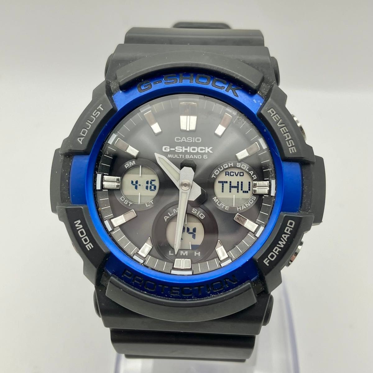 Excellent Condition CASIO G SHOCK Men’s Watch Tough Solar Radio Blue Black