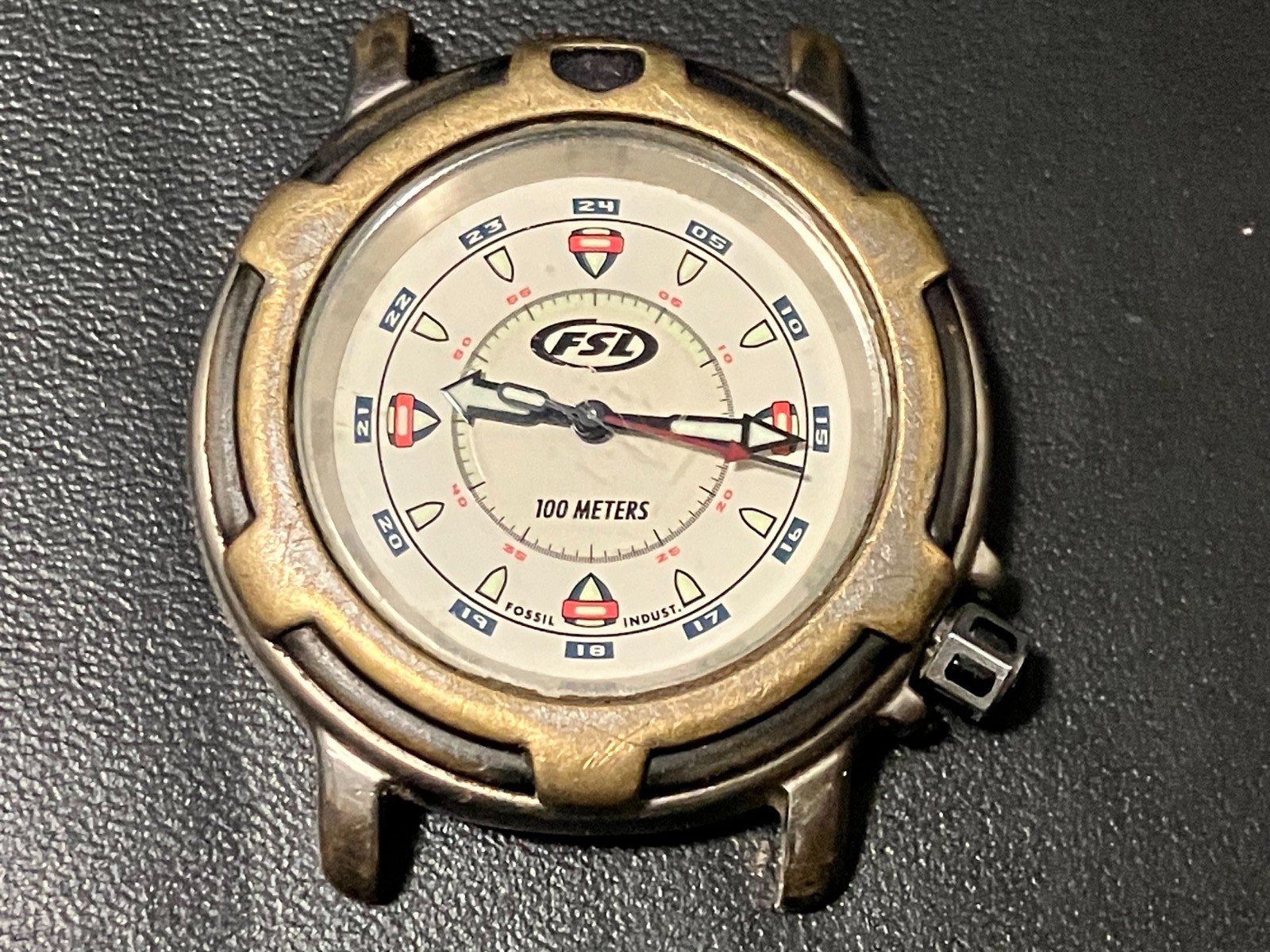 Fossil FSL FL5122 Water Resistant 100M Tested Working Watch Face