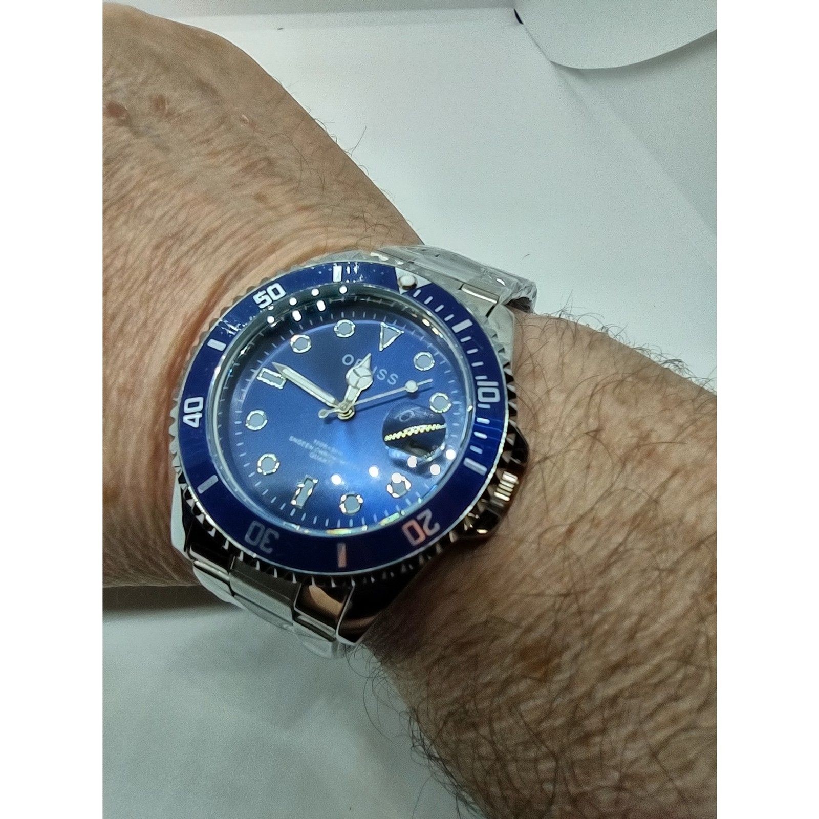 Oruss 1853 Blue Face Date Watch