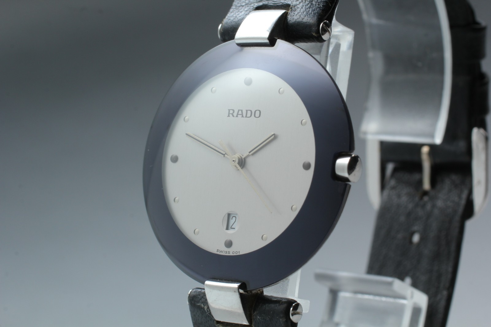 Rado Coupole 129.3574.4 Quartz Silver Dial Date Sapphire Unisex Watch NEAR MINT