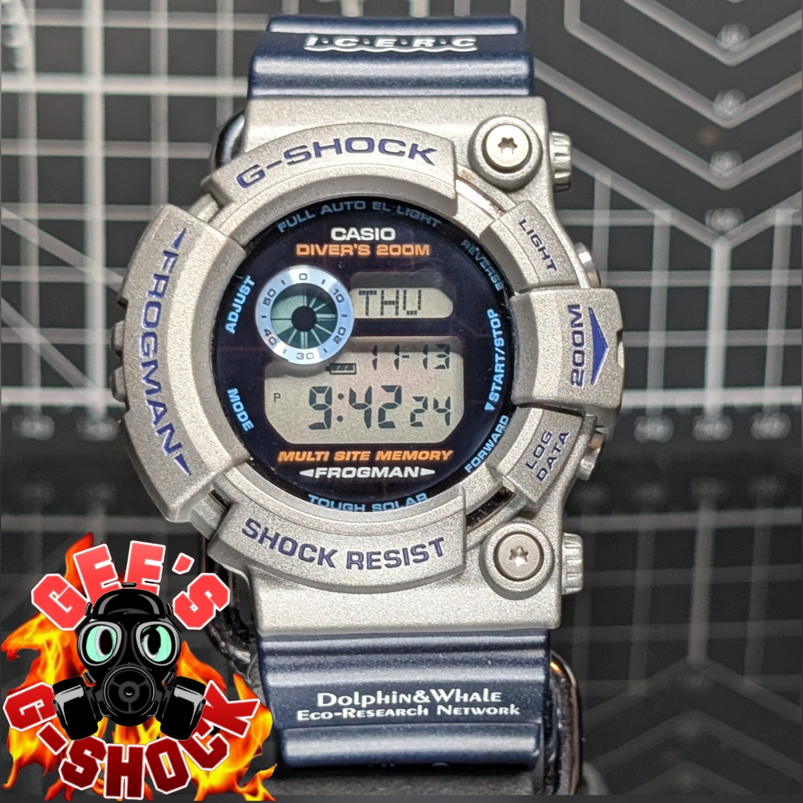 Casio G-Shock ICERC GW-200 Solar Titanium Screwback Blue Grey Master GW-200K-2