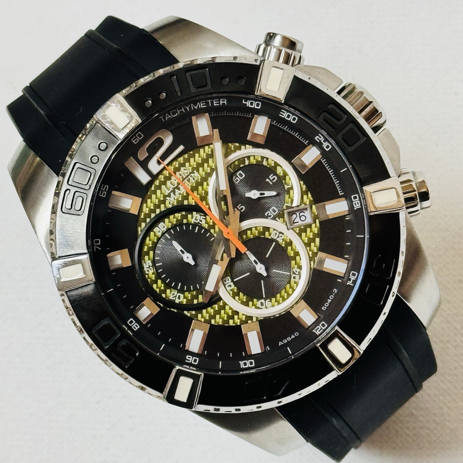 Louis Martin Belair 51mm Sapphire Crystal Men’s Silver Chronograph Watch 5040-2