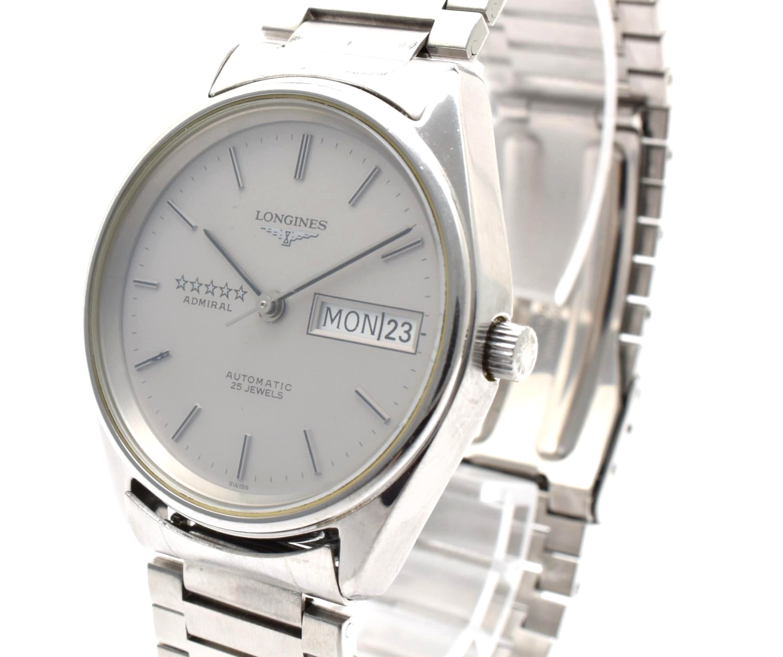 Longines Admiral Fiver Star L7.634.4 Automatic Silver Dial Day Date Men’s Watch