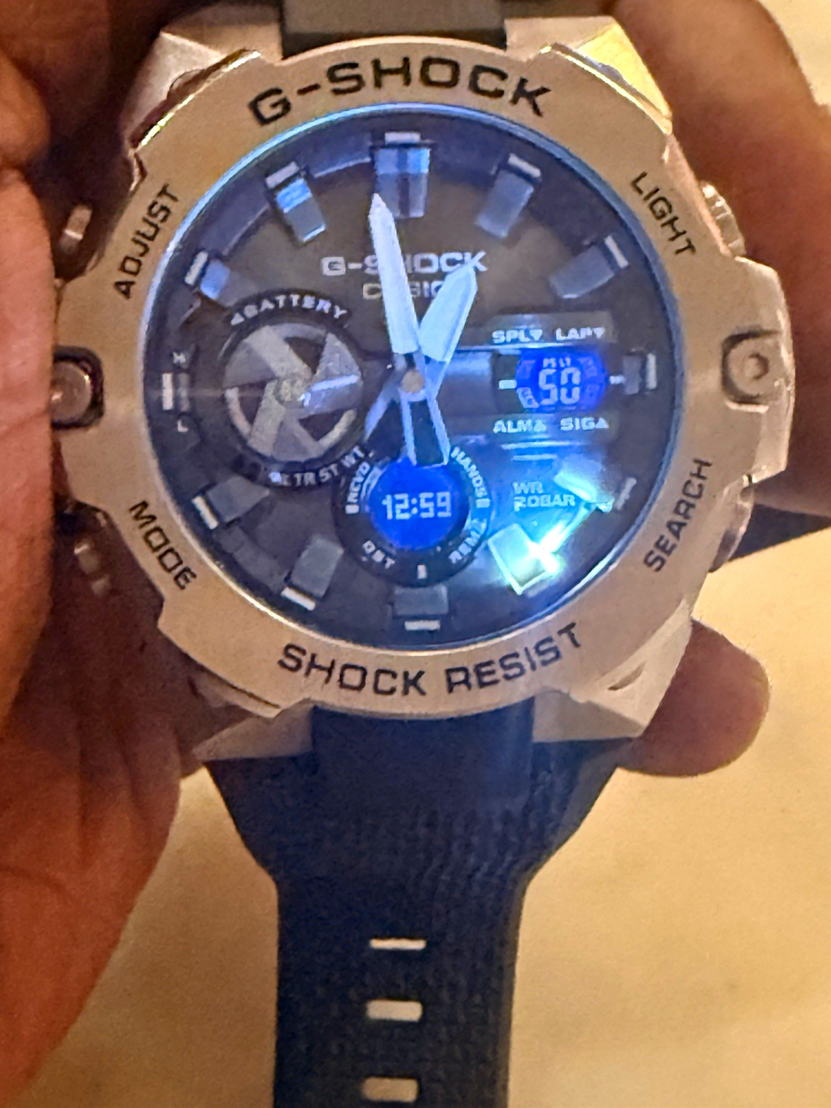 Casio G-SHOCK Tough Solar Shock-Resist 200m Ana-Digi Black Resin w/Box
