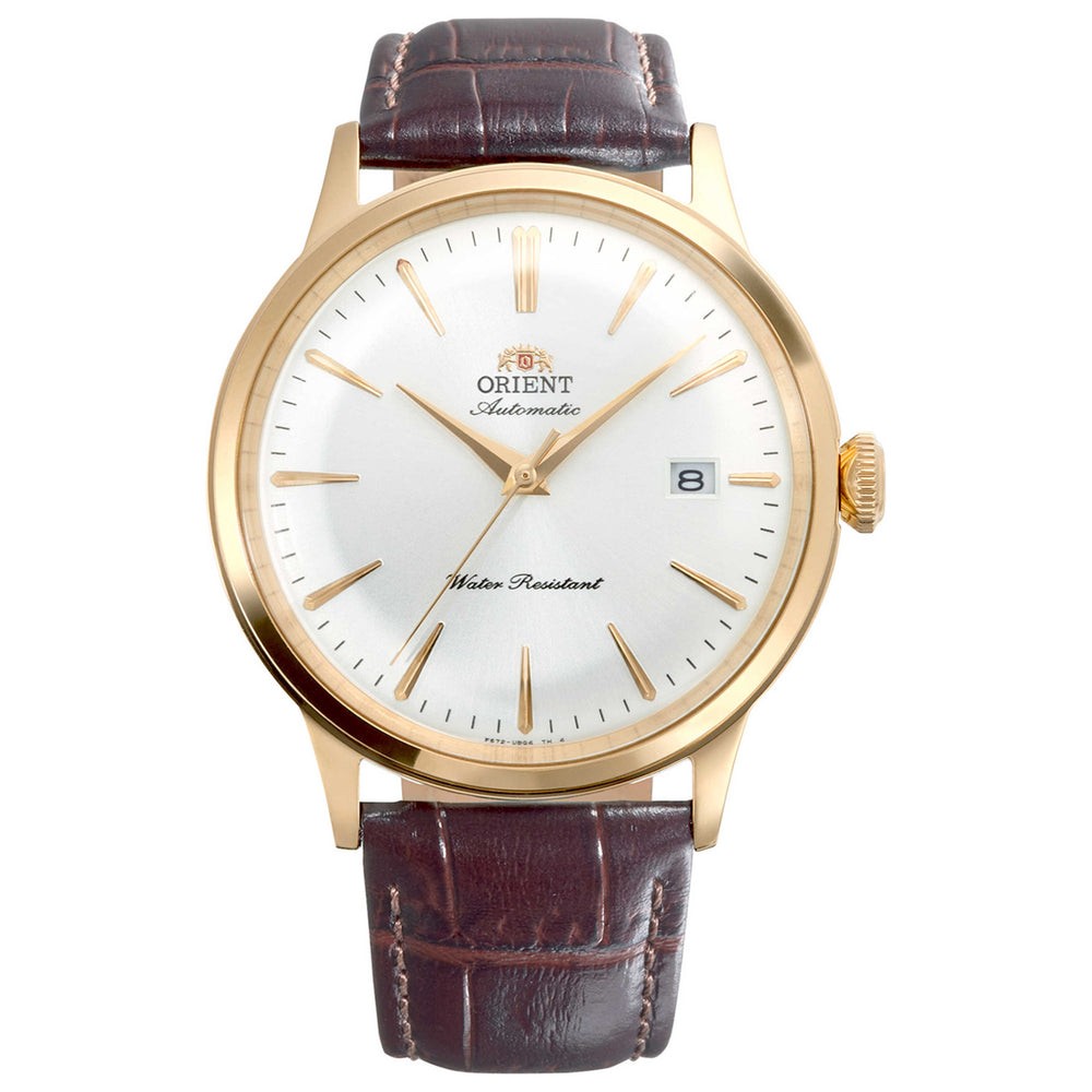 Orient Men’s Bambino Version 4 White Dial Automatic 40mm Watch RA-AC0028S