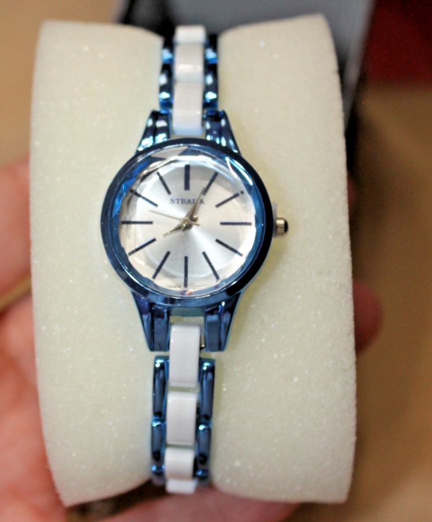 Strada Blue & White Ladies Watch