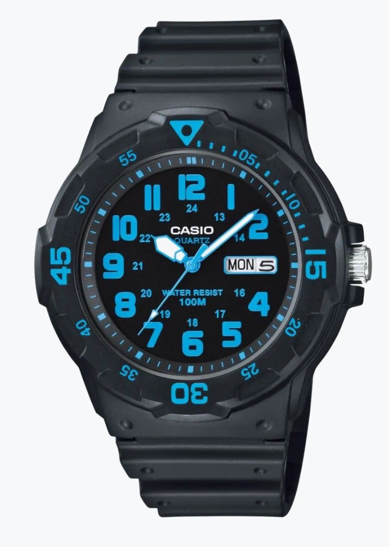 New Unused CASIO MRW 200H Diver Style Cheap Casio Rare Blue Index Military Field