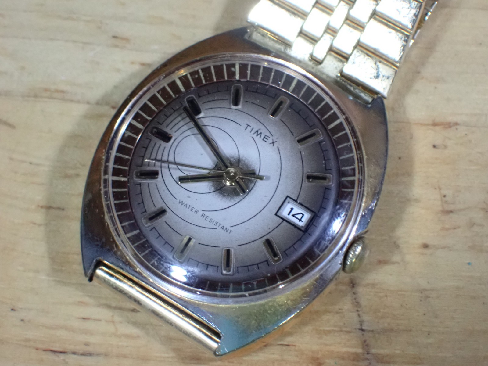 Vintage C Timex Marlin Space Age Men’s Mechanical Wind Wristwatch runs 1974