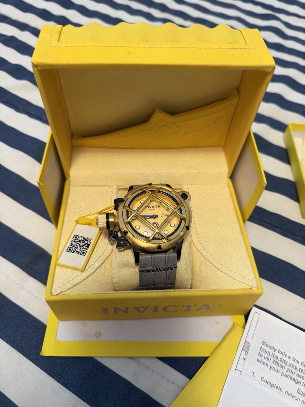 Invicta Russian Diver Nautilus Rose/ Goldtone Model# 16358 1000m New In Box