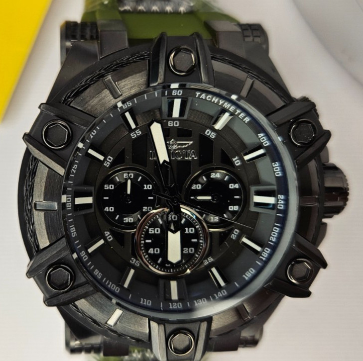 Invicta Bolt Surge 52mm Men’s Quartz (VD54) Watch Army Green/Gunmetal 49807 NIB