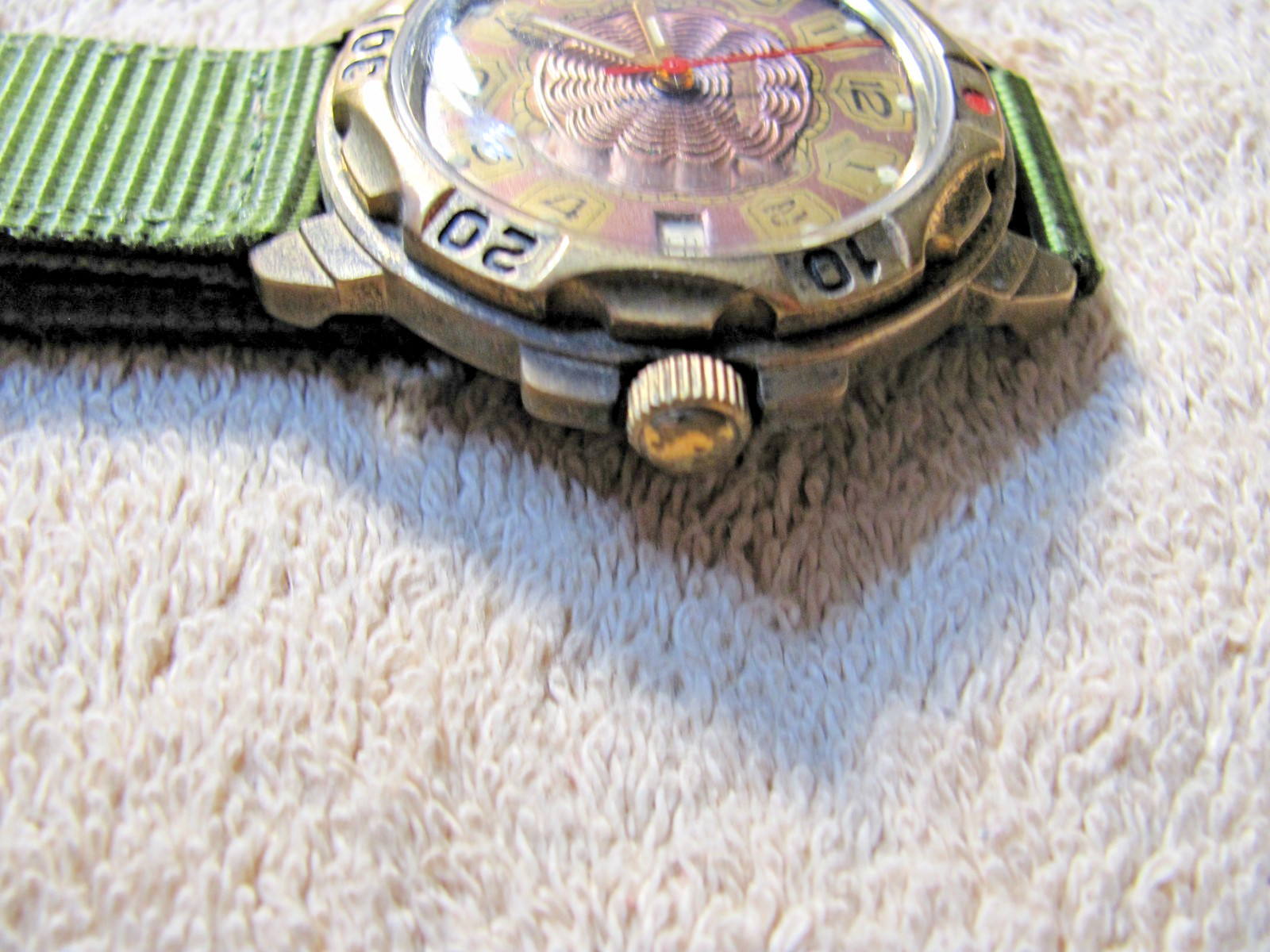 BOCTOK, RUSSIAN, DIVER, BRONZE, WATCH, AUTOMATIC, NEW NATO BAND,SCREW DOWN CROWN