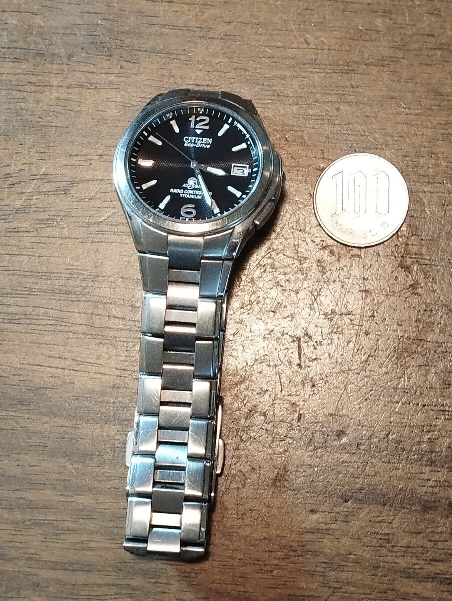 Citizen Attesa Eco-Drive Radio Controlled Date Titanium Watch Japan
