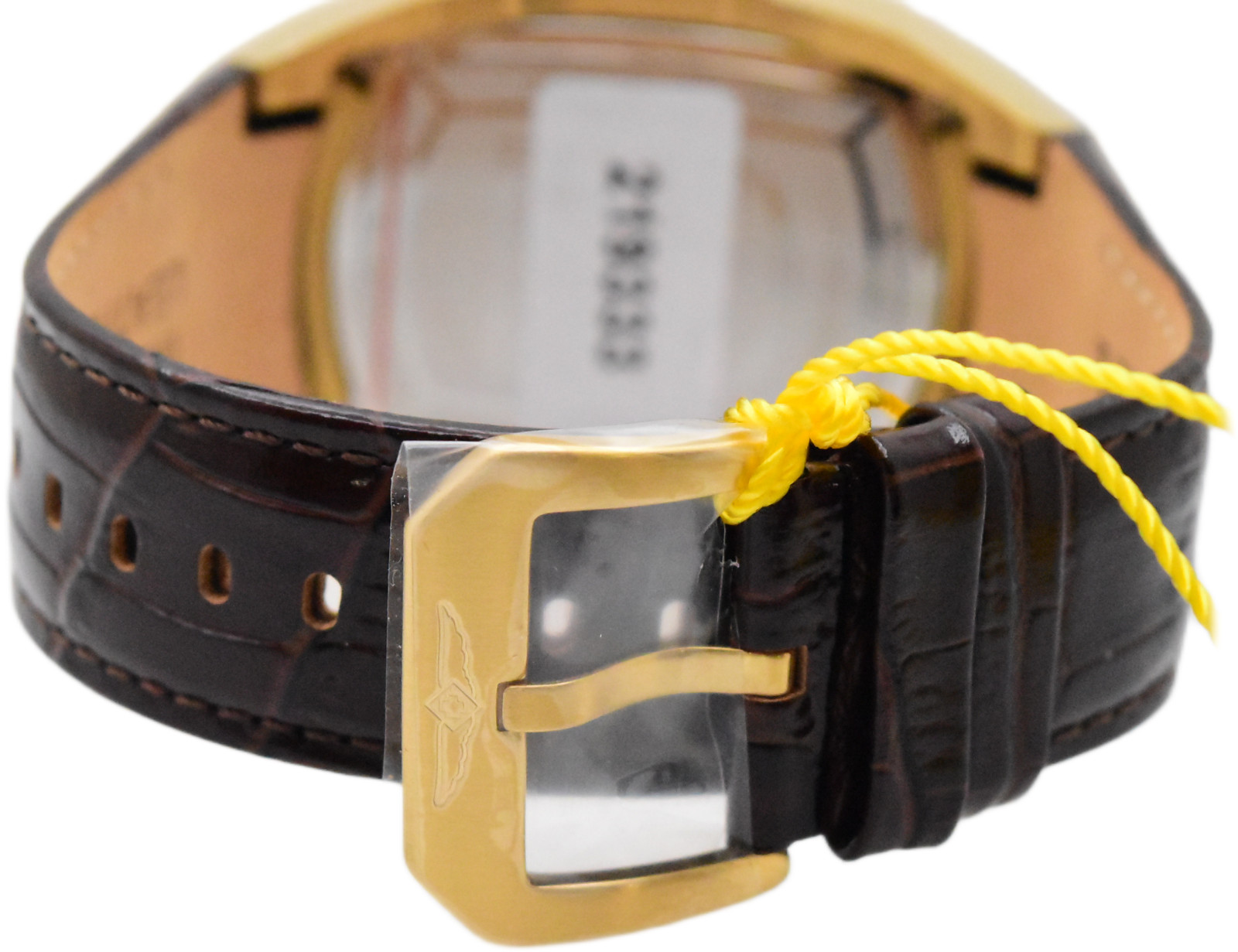 Invicta Lupah Abalone Dial Mens 47mm GMT Day/Date Quartz Watch 35193 Brown Strap