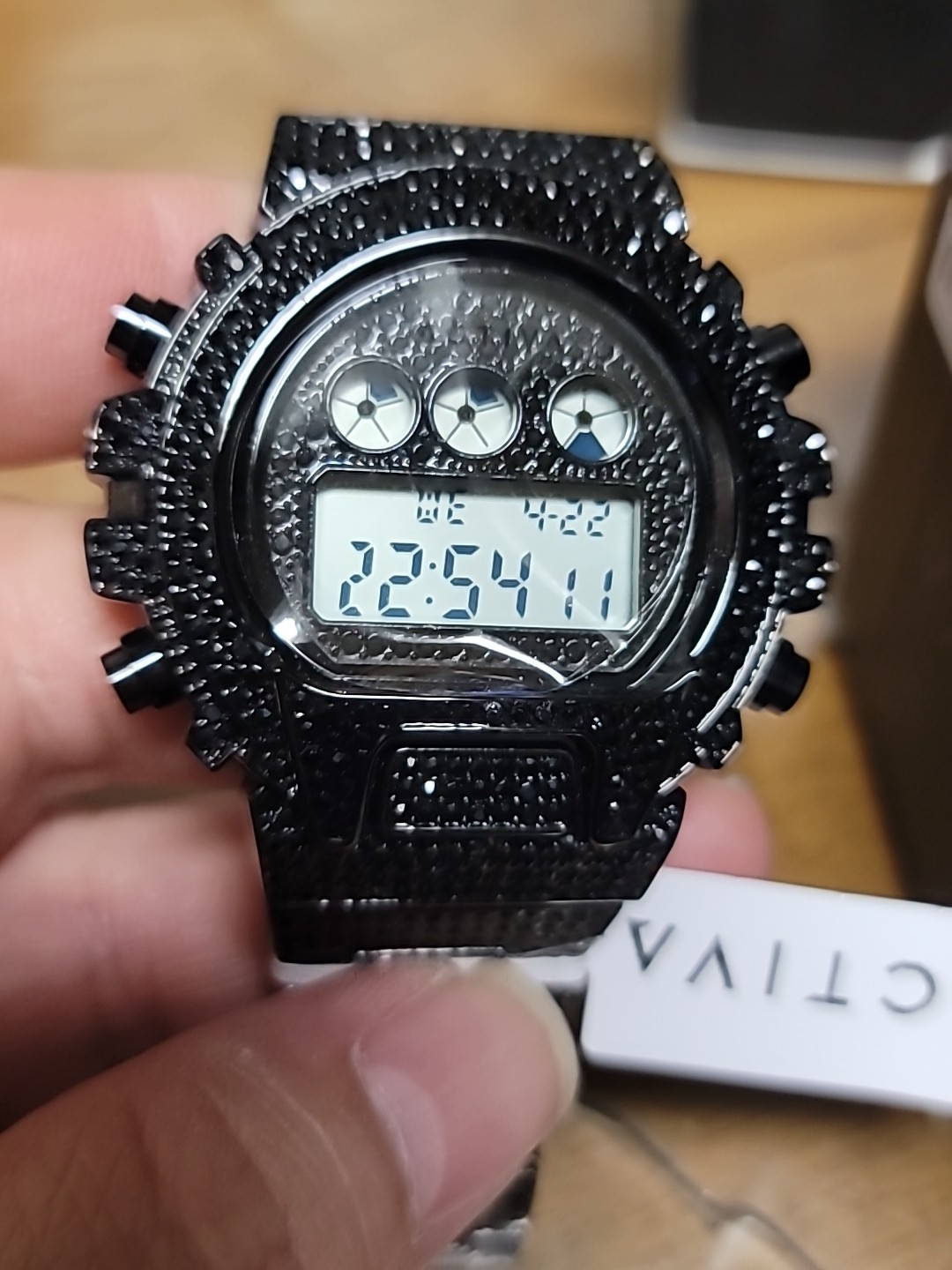 Invicta Acw4019-007 Black Crystals Brand New Iced Digital Watch Activa