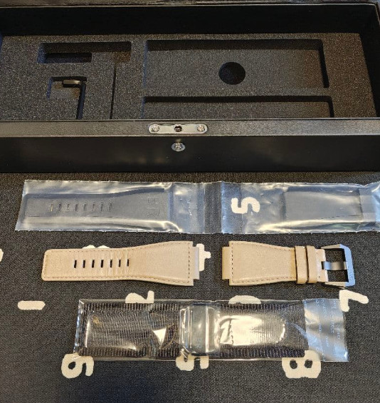 Bell Ross BR03-92 Desert Type Automatic Watch 42mm Beige Dial Nylon Strap W/ Box