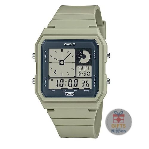 Casio LF-20W-3A Unisex Quartz Watch Light Moss Green Resin Case Polyurethane Ba