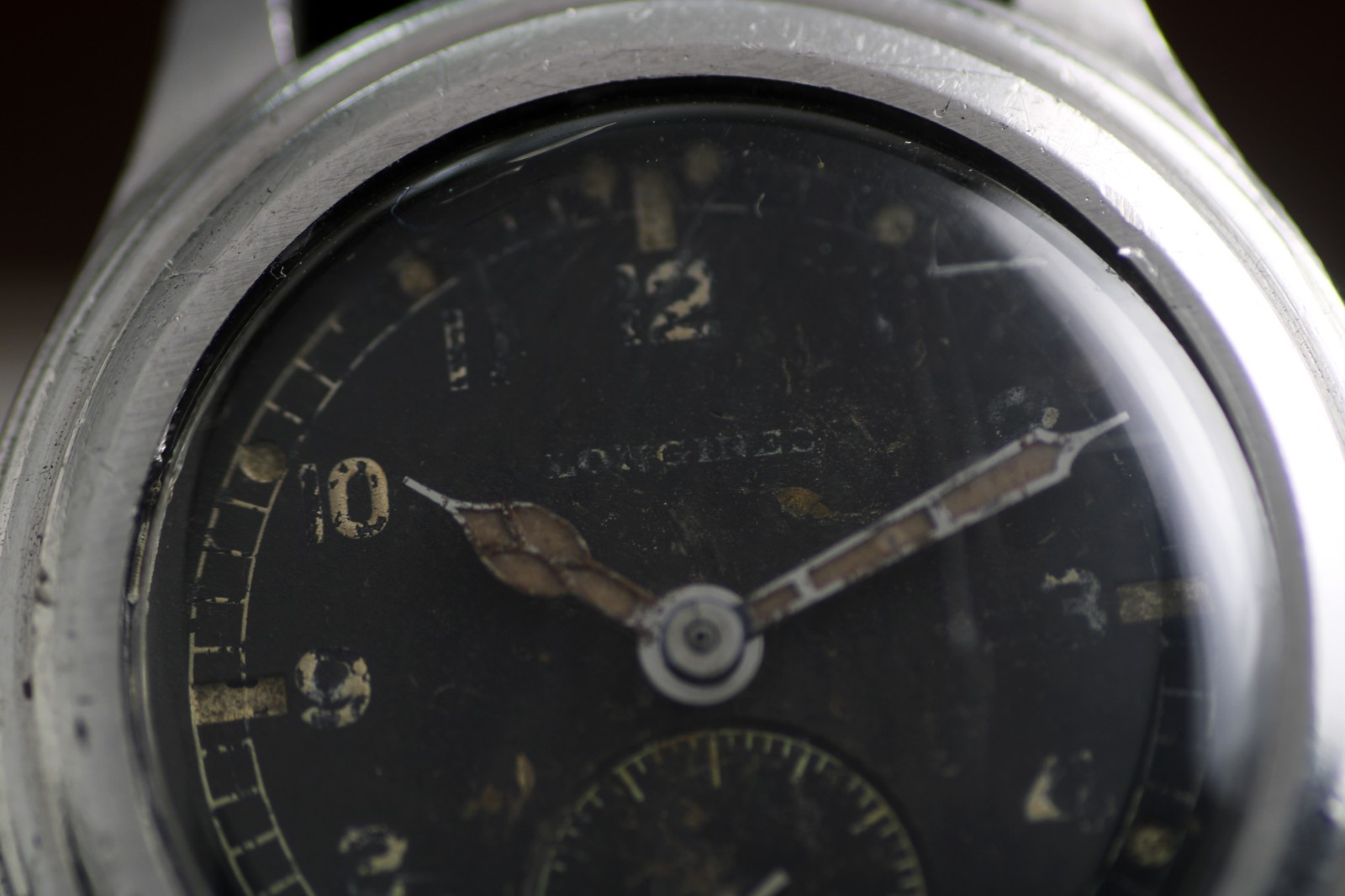 1945 Longines Dirty Dozen WWW ww2 Steel 38mm Wrist Watch Serviced Rare