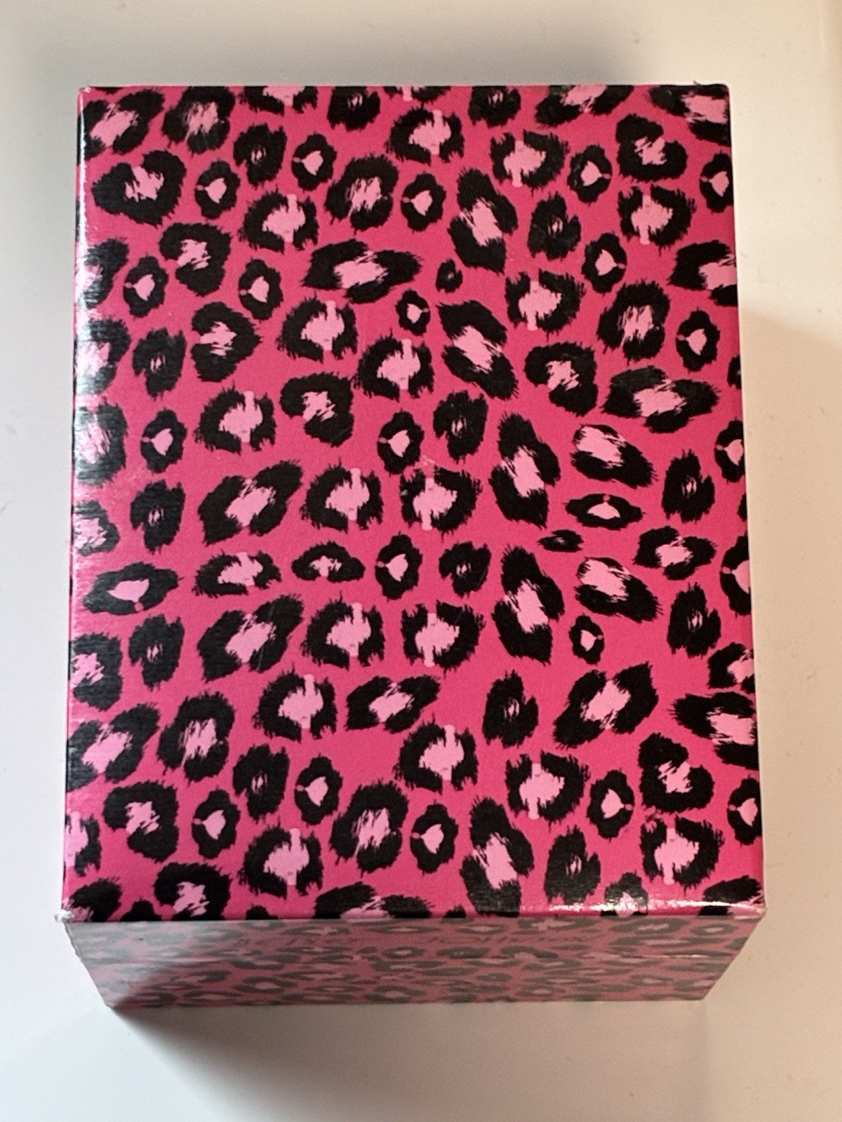 Betsey Johnson Leopard Watch Crystal Bezel Pink Print Case Heart Hand